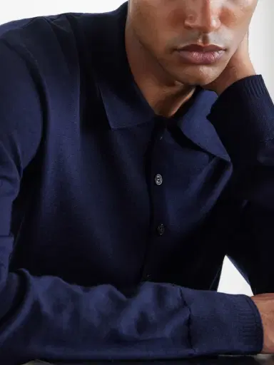 Dries Van Noten Muano Merino Wool Polo Shirt - Men | Thumbnail 5