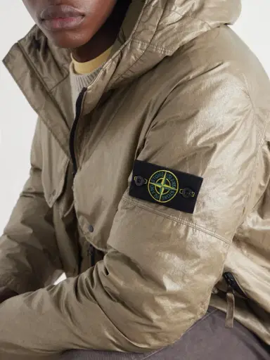 Stone Island Logo-Appliquéd Padded Garment-Dyed Light Nylon 3L-TC Hooded Down Jacket - Men | Thumbnail 5 Stone Island Logo-Appliquéd Padded Garment-Dyed Light Nylon 3L-TC Hooded Down Jacket - Men | Thumbnail 5