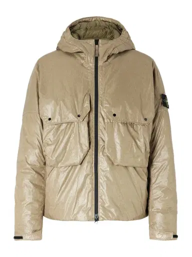 Stone Island Logo-Appliquéd Padded Garment-Dyed Light Nylon 3L-TC Hooded Down Jacket - Men | Thumbnail 1 Stone Island Logo-Appliquéd Padded Garment-Dyed Light Nylon 3L-TC Hooded Down Jacket - Men | Thumbnail 1