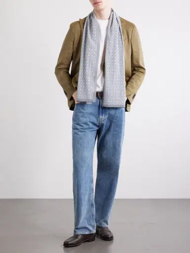 Anderson & Sheppard Printed Cotton-Voile Scarf - Men | Thumbnail 2