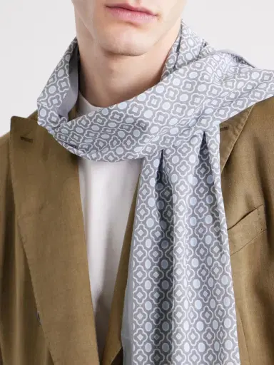 Anderson & Sheppard Printed Cotton-Voile Scarf - Men | Thumbnail 3