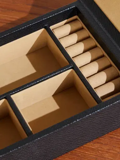 Smythson Travel Tray Leather Jewellery Box - Men | Thumbnail 3 Smythson Travel Tray Leather Jewellery Box - Men | Thumbnail 3