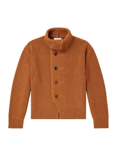Dries Van Noten Marino Shawl-Collar Ribbed Wool Cardigan - Men | Thumbnail 1