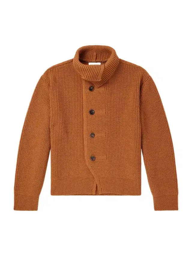 Dries Van Noten Marino Shawl-Collar Ribbed Wool Cardigan - Men