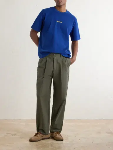 Aimé Leon Dore Straight-Leg Pleated Cotton Trousers - Men | Thumbnail 2 Aimé Leon Dore Straight-Leg Pleated Cotton Trousers - Men | Thumbnail 2