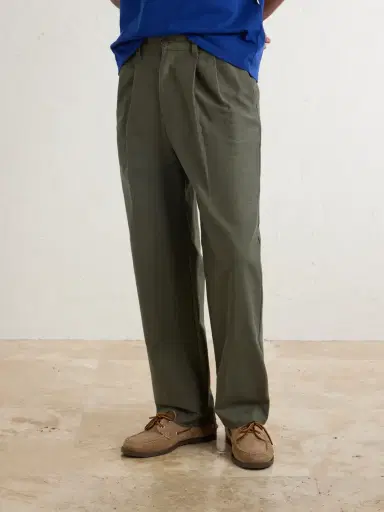 Aimé Leon Dore Straight-Leg Pleated Cotton Trousers - Men | Thumbnail 3 Aimé Leon Dore Straight-Leg Pleated Cotton Trousers - Men | Thumbnail 3