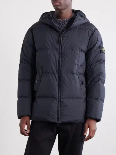 Stone Island Garment-Dyed Crinkled Shell Down Hooded Jacket - Men | Thumbnail 3 Stone Island Garment-Dyed Crinkled Shell Down Hooded Jacket - Men | Thumbnail 3