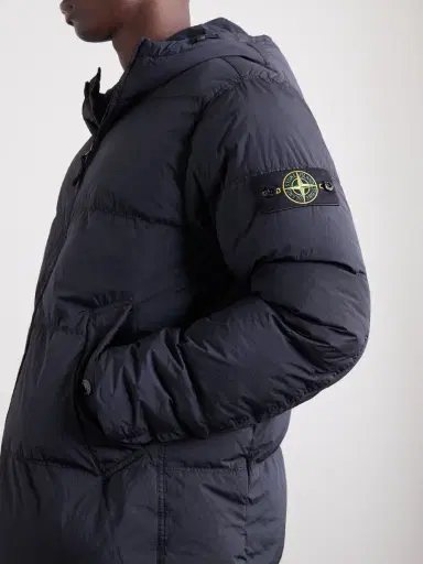Stone Island Garment-Dyed Crinkled Shell Down Hooded Jacket - Men | Thumbnail 5 Stone Island Garment-Dyed Crinkled Shell Down Hooded Jacket - Men | Thumbnail 5