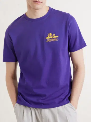 Aimé Leon Dore Unisphere Logo-Print Cotton-Jersey T-Shirt - Men | Thumbnail 3