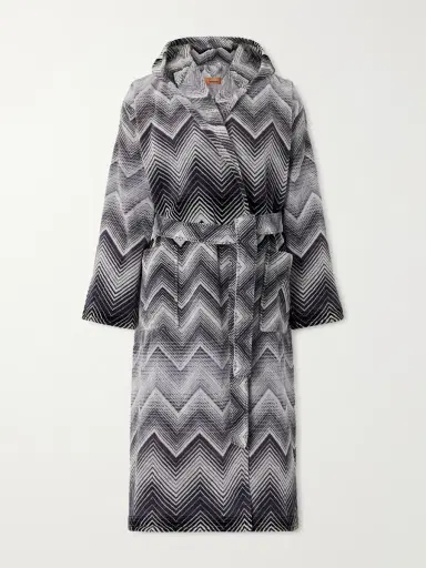 Missoni Home Marea Striped Cotton-Terry Hooded Robe - Men | Thumbnail 2