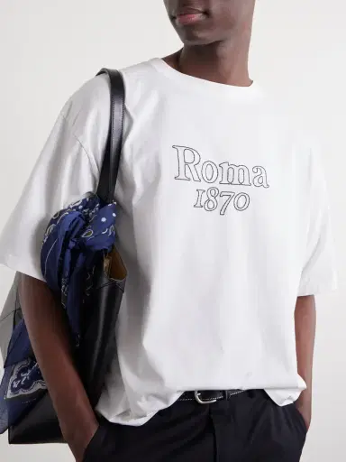 Remi Relief Roma 1870 Embroidered Cotton-Jersey T-Shirt - Men | Thumbnail 5