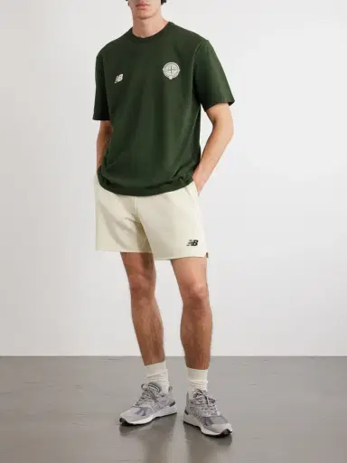Stone Island New Balance Cotton-Jersey Drawstring Shorts - Men | Thumbnail 2