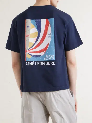 Aimé Leon Dore Printed Cotton T-Shirt - Men | Thumbnail 4