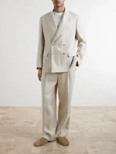 Kaptain Sunshine Double-Breasted Linen and Silk-Blend Jacket - Men | Thumbnail 2
