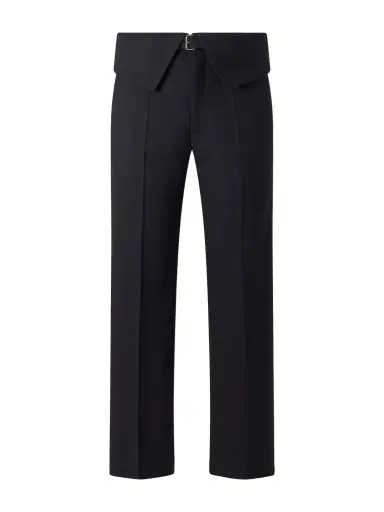 Dries Van Noten Flared Belted Wool-Twill Trousers - Men | Thumbnail 1