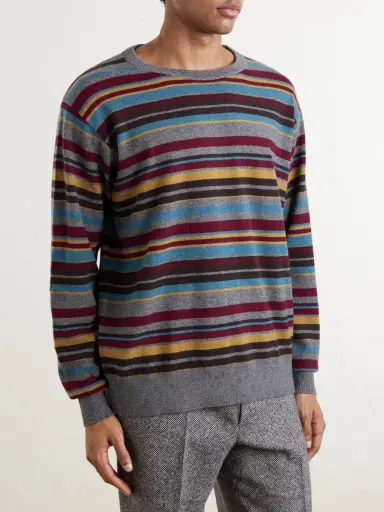 Dries Van Noten Muroli Striped Cashmere Sweater - Men | Thumbnail 3