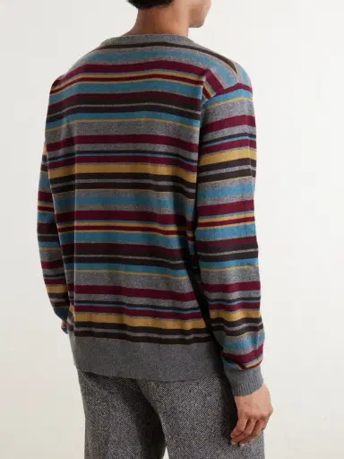 Dries Van Noten Muroli Striped Cashmere Sweater - Men | Thumbnail 4