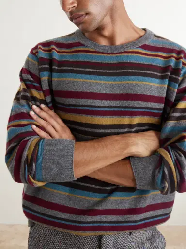 Dries Van Noten Muroli Striped Cashmere Sweater - Men | Thumbnail 5
