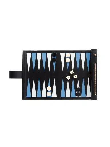 Smythson Travel Panama Cross-Grain Leather Backgammon Roll - Men | Thumbnail 1