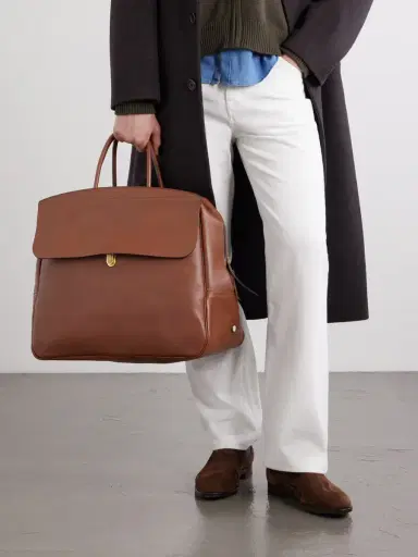 Bleu de Chauffe Zoom Full-Grain Leather Weekend Bag - Men | Thumbnail 3