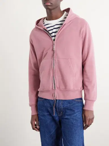 Remi Relief Cotton-Jersey Zip-Up Hoodie - Men | Thumbnail 3