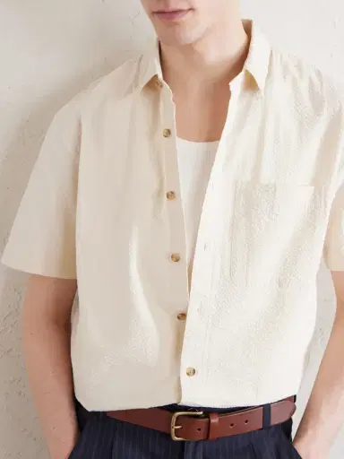 Aimé Leon Dore Cropped Cotton-Seersucker Shirt - Men | Thumbnail 5 Aimé Leon Dore Cropped Cotton-Seersucker Shirt - Men | Thumbnail 5