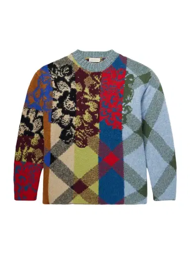Dries Van Noten Patchwork Wool-Blend Sweater - Men | Thumbnail 1
