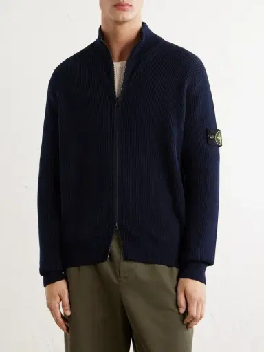 Stone Island Ribbed Organic Cotton Sweater - Men | Thumbnail 3 Stone Island Ribbed Organic Cotton Sweater - Men | Thumbnail 3
