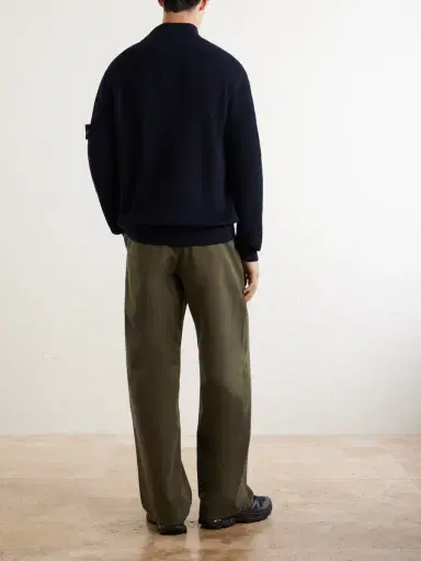 Stone Island Ribbed Organic Cotton Sweater - Men | Thumbnail 4 Stone Island Ribbed Organic Cotton Sweater - Men | Thumbnail 4