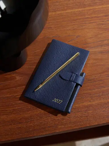 Smythson 2027 Panama Cross-Grain Leather Diary With Pencil - Men | Thumbnail 2 Smythson 2027 Panama Cross-Grain Leather Diary With Pencil - Men | Thumbnail 2