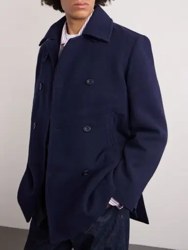 Anderson & Sheppard Double-Breasted Wool and Cashmere Peacoat - Men | Thumbnail 3 Anderson & Sheppard Double-Breasted Wool and Cashmere Peacoat - Men | Thumbnail 3