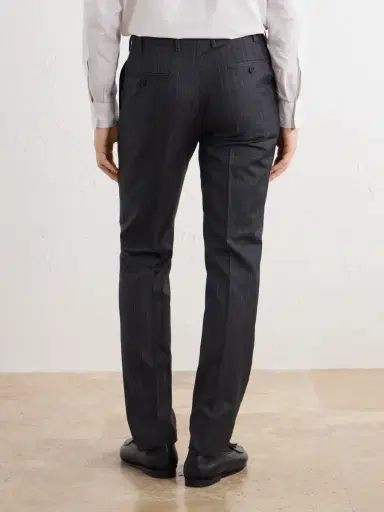 Kiton Straight-Leg Pinstriped Wool Suit Trousers - Men | Thumbnail 4