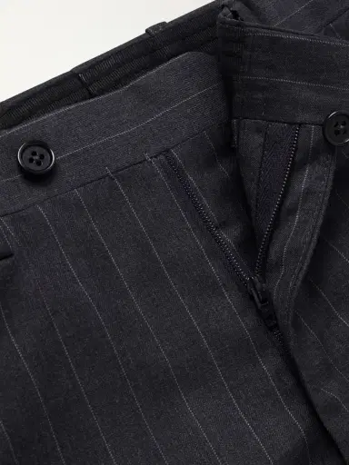 Kiton Straight-Leg Pinstriped Wool Suit Trousers - Men | Thumbnail 6
