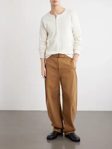 Lemaire Henley Ribbed Cotton T-shirt - Men | Thumbnail 2 Lemaire Henley Ribbed Cotton T-shirt - Men | Thumbnail 2