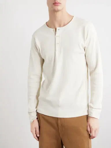 Lemaire Henley Ribbed Cotton T-shirt - Men | Thumbnail 3 Lemaire Henley Ribbed Cotton T-shirt - Men | Thumbnail 3