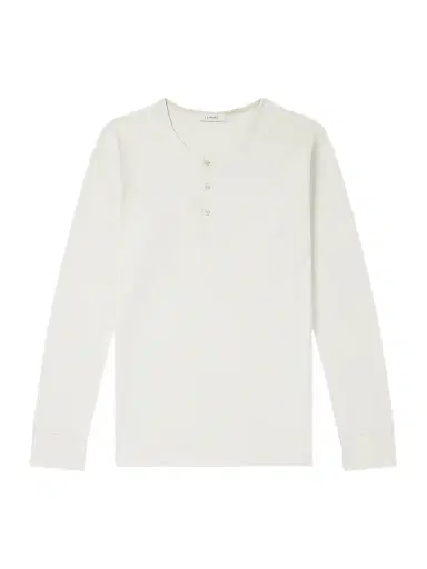 Lemaire Henley Ribbed Cotton T-shirt - Men | Thumbnail 1 Lemaire Henley Ribbed Cotton T-shirt - Men | Thumbnail 1