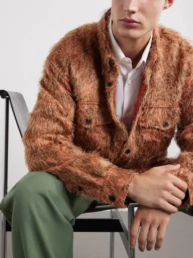 Dries Van Noten Cromo Fil Coupé Jacquard Overshirt - Men | Thumbnail 5