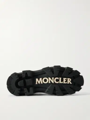 Moncler Peak Rubber-Trimmed Leather Hiking Boots - Men | Thumbnail 3