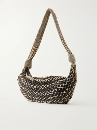 Lemaire Filt Croissant Leather-Trimmed Fishnet Messenger Bag - Men | Thumbnail 4 Lemaire Filt Croissant Leather-Trimmed Fishnet Messenger Bag - Men | Thumbnail 4