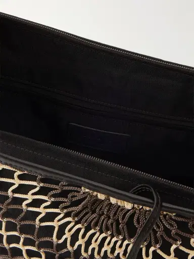 Lemaire Filt Croissant Leather-Trimmed Fishnet Messenger Bag - Men | Thumbnail 6 Lemaire Filt Croissant Leather-Trimmed Fishnet Messenger Bag - Men | Thumbnail 6
