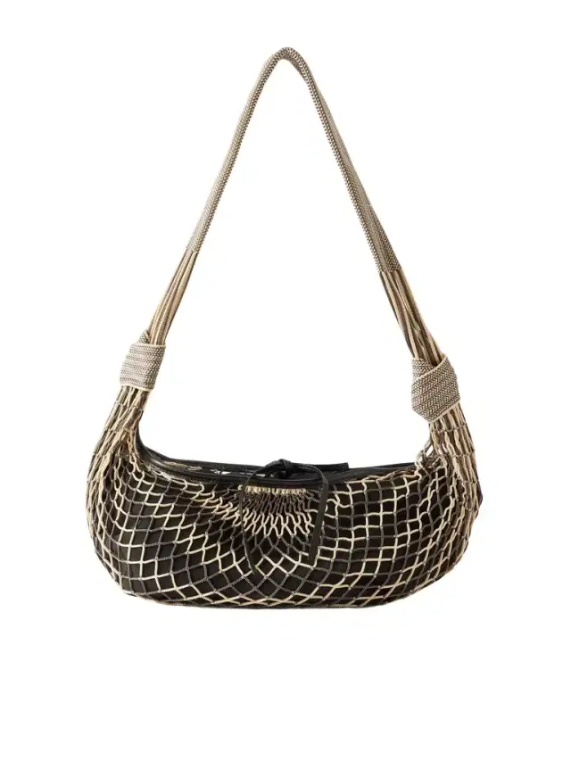 Lemaire Filt Croissant Leather-Trimmed Fishnet Messenger Bag - Men