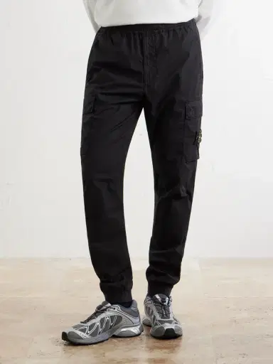 Stone Island Tapered Stretch Cotton-Blend Cargo Trousers - Men | Thumbnail 3 Stone Island Tapered Stretch Cotton-Blend Cargo Trousers - Men | Thumbnail 3