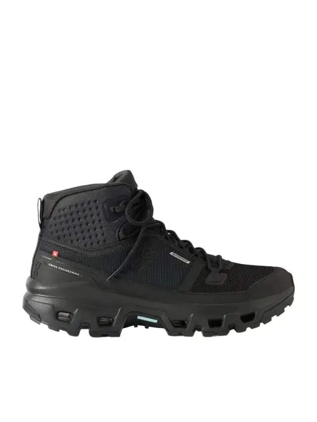 ON Cloudrock Mid Rubber-Trimmed Mesh Hiking Boots - Men