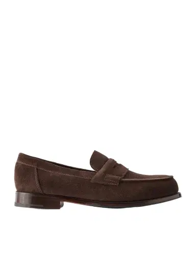 Grenson Epsom Suede Penny Loafers - Men | Thumbnail 1 Grenson Epsom Suede Penny Loafers - Men | Thumbnail 1
