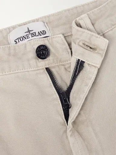 Stone Island Logo-Appliquéd Straight-Leg Garment-Dyed Cotton Trousers - Men | Thumbnail 6 Stone Island Logo-Appliquéd Straight-Leg Garment-Dyed Cotton Trousers - Men | Thumbnail 6