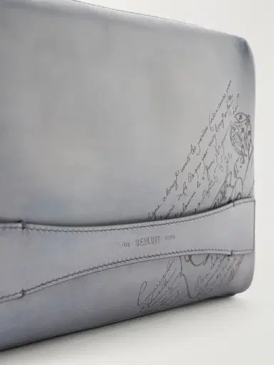 Berluti Rosewood Neo Scritto Venezia Leather Pouch - Men | Thumbnail 5