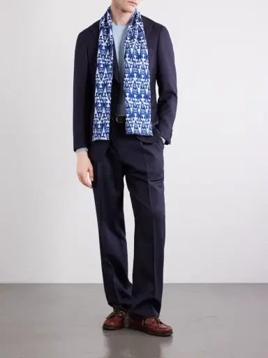Anderson & Sheppard Printed Cotton-Voile Scarf - Men | Thumbnail 2