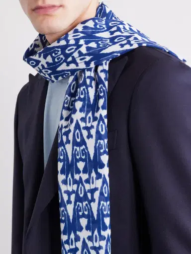 Anderson & Sheppard Printed Cotton-Voile Scarf - Men | Thumbnail 3