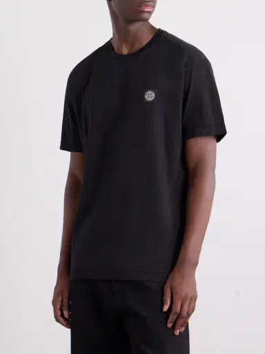 Stone Island Logo-Appliquéd Cotton-Jersey T-Shirt - Men | Thumbnail 3 Stone Island Logo-Appliquéd Cotton-Jersey T-Shirt - Men | Thumbnail 3