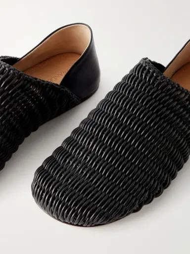 JW Anderson Woven-Leather Slippers - Men | Thumbnail 4